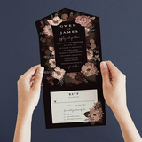 "Embracing" - Savvy Wedding Invitations in Autumn by Susan Moyal - Foil Interior
