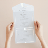 "Refined style" - Savvy Wedding Invitations in Pearl by Stacey Meacham - Foil Interior