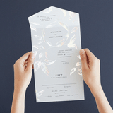"Halcyon" - Savvy Wedding Invitations in Snow by Leah Bisch - Foil Interior