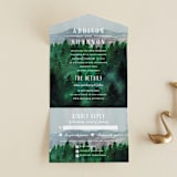 "Adventure Awaits" - Savvy Wedding Invitations in Smoke by Elly - Front Open