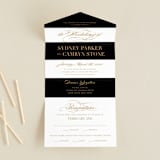 "Fashion District" - Savvy Wedding Invitations in Black Tie by Jill Means - Front Open