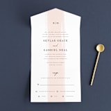 "Single Swath" - Savvy Wedding Invitations in Blush by Angela Marzuki - Front Open