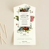 "Vintage Garden Invite" - Savvy Wedding Invitations in Vintage Beige by Alisa Wismer - Front Open