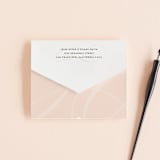 "Twirl Monogram A" - Savvy Wedding Invitations in Blush by Ariel Rutland - Closed
