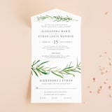 "Simple Sprigs" - Savvy Wedding Invitations in Fern by Erin Deegan - Front Open