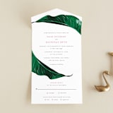 "Mod Palm" - Savvy Wedding Invitations in Pearl by Erin Hodges - Front Open