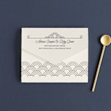 "Deco Nouveau" - Savvy Wedding Invitations in Cream by GeekInk Design - Closed