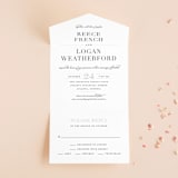 "Classical" - Savvy Wedding Invitations in Taupe by Jessica Williams - Front Open