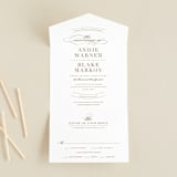 "divine" - Savvy Wedding Invitations in Gilded Gold by Jennifer Postorino - Front Open