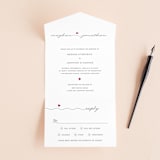 "Love Connection" - Savvy Wedding Invitations in Red Hot by Kim Dietrich Elam - Front Open