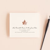 "Leaf Print" - Savvy Wedding Invitations in Rust by Katharine Watson - FREE Recipient Addressing