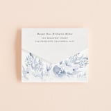 "Poetic Watercolor Flowers" - Savvy Wedding Invitations in Periwinkle by Qing Ji - Closed