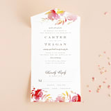 "Stately Florals" - Savvy Wedding Invitations in Poppy by Lori Wemple - Front Open