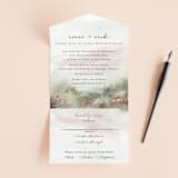 "Sweet Setting" - Savvy Wedding Invitations in Carnation by Lindsay Megahed - Front Open