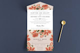 "Sawyer" - Savvy Wedding Invitations in Cloisonne by Melanie Kosuge - Front Open