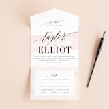 "Effervescent" - Savvy Wedding Invitations in Blush by Kristie Kern - Front Open