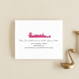 "Skyline - New York" - Savvy Wedding Invitations in Magenta by Laura Condouris - FREE Recipient Addressing