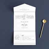 "Scripted Ampersand" - Savvy Wedding Invitations in Midnight by Roxy Cervantes - Front Open