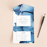 "blue tides" - Savvy Wedding Invitations in Sea Blue by Erin Deegan - Front Open