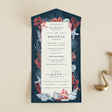 "Deep Blue" - Savvy Wedding Invitations in Deep Blue by Paper Sun Studio - Front Open