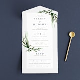 "Botanical Frame" - Savvy Wedding Invitations in Fern by Kate Ahn - Front Open