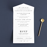 "At Last" - Savvy Wedding Invitations in Onyx by Lauren Chism - Front Open