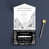 "Love In The City" - Savvy Wedding Invitations in Pearl by Shiny Penny Studio - Front Open