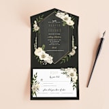"jewel" - Savvy Wedding Invitations in Onyx by Susan Moyal - Front Open