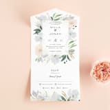 "Grande Botanique" - Savvy Wedding Invitations in Mist by Bonjour Paper - Front Open