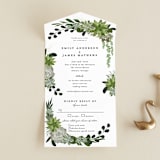 "Agave & Greens" - Savvy Wedding Invitations in Ivory by Susan Moyal - Front Open