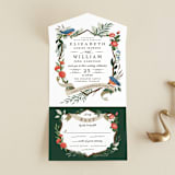"Nature's Crest" - Savvy Wedding Invitations in Forest by Paper Sun Studio - Front Open