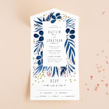 "Paradise" - Savvy Wedding Invitations in Seaside by Joanna Griffin - Front Open