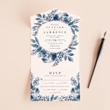 "Southern Comfort" - Savvy Wedding Invitations in French Blue by Chris Griffith - Front Open