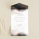 "Enchantment" - Savvy Wedding Invitations in Smoke by iamtanya - Front Open