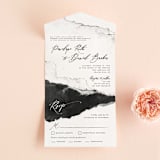 "Inky" - Savvy Wedding Invitations in Ink by Pink House Press - Front Open