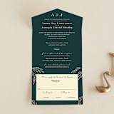 "Snippet" - Savvy Wedding Invitations in Pine by Sarah Brown - Front Open