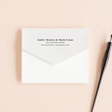 "Angled" - Savvy Wedding Invitations in Onyx by GeekInk Design - Closed