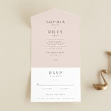 "Adora" - Savvy Wedding Invitations in Dawn by Leah Bisch - Front Open