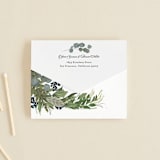 "Side Swept" - Savvy Wedding Invitations in Navy by Susan Moyal - Closed