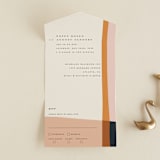 "Color Block" - Savvy Wedding Invitations in Peach by Morgan Kendall - Front Open
