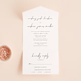 "mod" - Savvy Wedding Invitations in Blush by Nicoletta Savod - Front Open