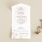 "Batikka" - Savvy Wedding Invitations in Blush by Paper Raven Co. - Front Open