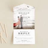 "Library Square" - Savvy Wedding Invitations in Charcoal by Meagan Christensen - Front Open