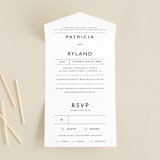 "Ordered Grace" - Savvy Wedding Invitations in Snow by That Girl Press - Front Open