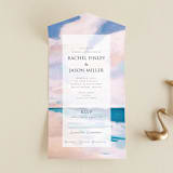 "Sand & Sun" - Savvy Wedding Invitations in Ocean by Nicole Walsh - Front Open