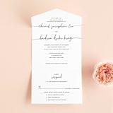 "Madison Ave" - Savvy Wedding Invitations in Linen by Design Lotus - Front Open