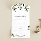 "green rush" - Savvy Wedding Invitations in Snow by Anupama - Front Open