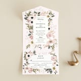 "Spring Botanicals" - Savvy Wedding Invitations in Blush by Susan Moyal - Front Open