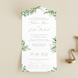 "Bright & Green" - Savvy Wedding Invitations in Sprig by Amanda Day - Front Open