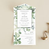 "Soft Eucalyptus" - Savvy Wedding Invitations in Garden by Yao Cheng Design - Front Open